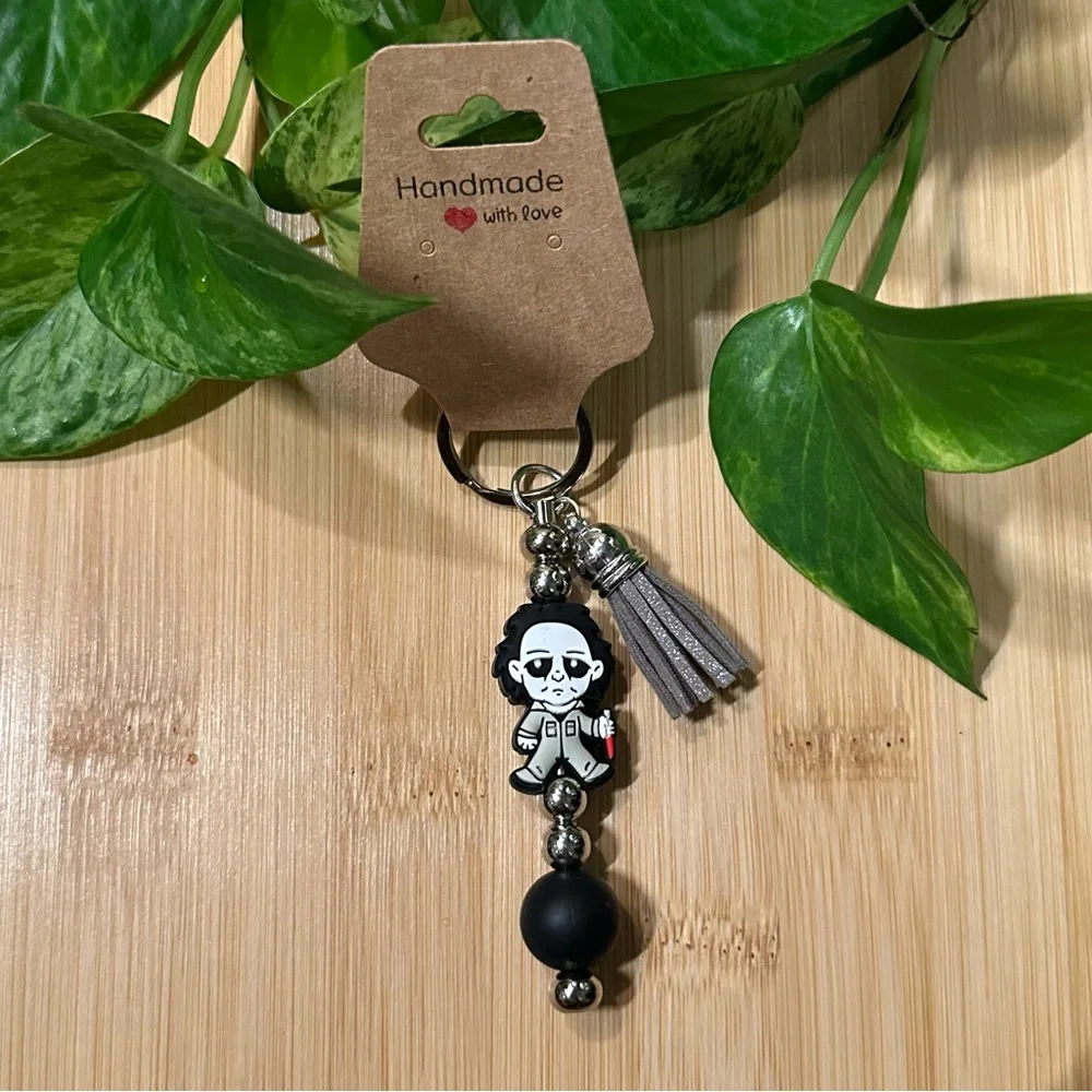 🎃 Spooky Halloween Keychain |‎ Handmade Silicone Beads | Fall Accessory 👻